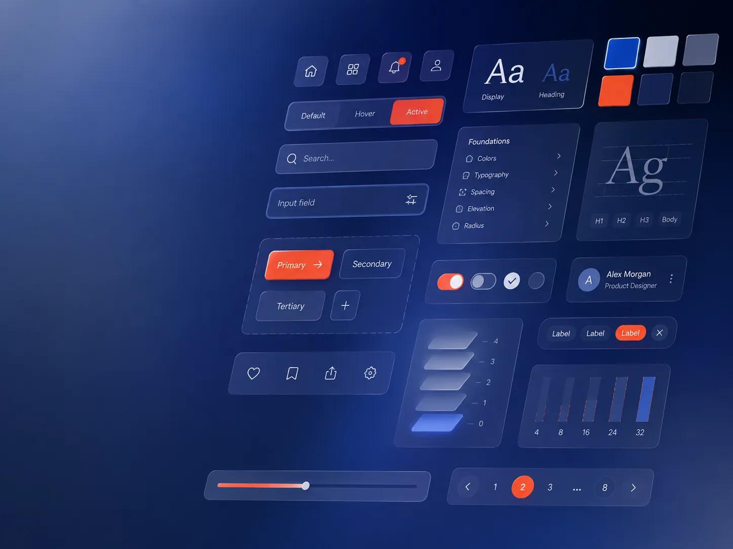 Components, tokens and type styles from a 350life design system